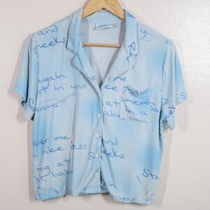 Taylor Swift 1989 Taylor's Version Wildest Dreams Blue Sleep Shirt Pajama Size S